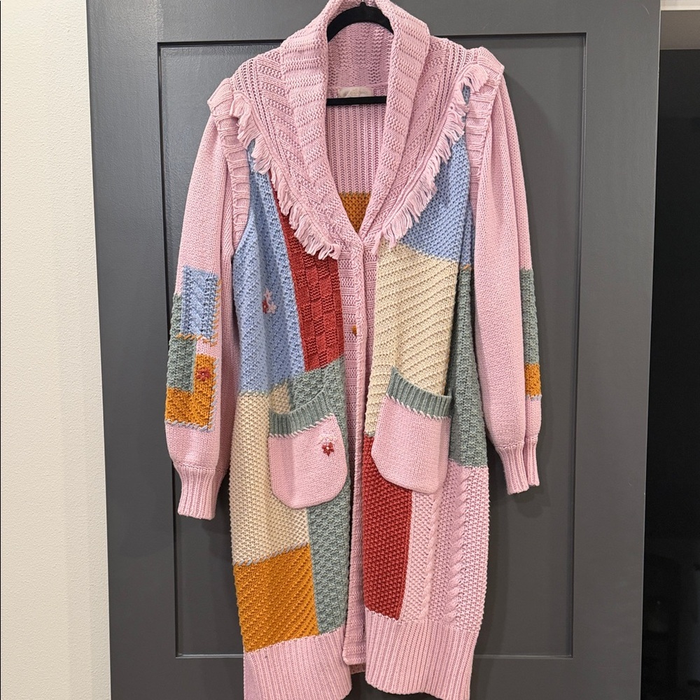 LoveShackFancy Colorful Patchwork Cardigan - Picture 2 of 7
